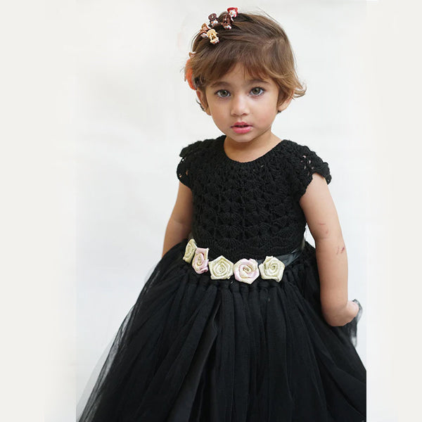 4 Layer Handmade Fairy Frock In Black