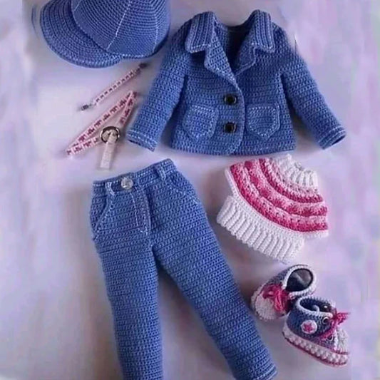 Handmade Baby Pent Cot style Set Blue (5 Piece Set)