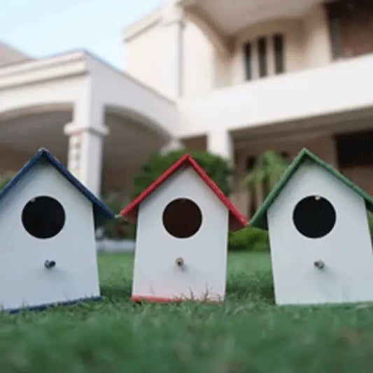 (Pack Of 4) PVC Bird House Waterproof Plain haikalpk
